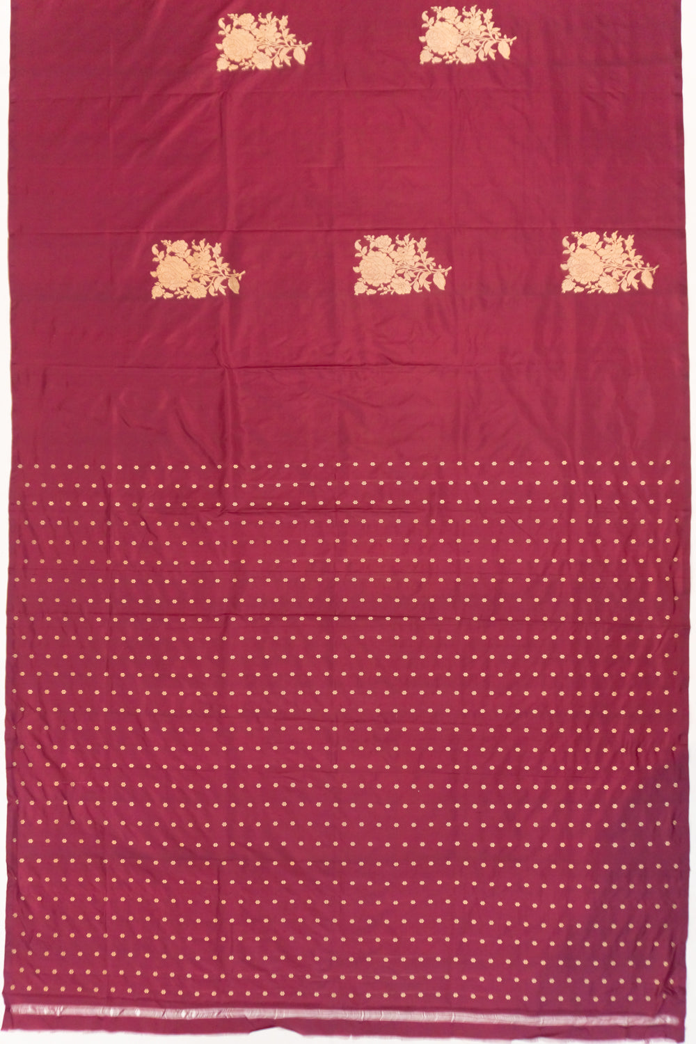 Banarasi Katan Silk Butta Maroon Saree