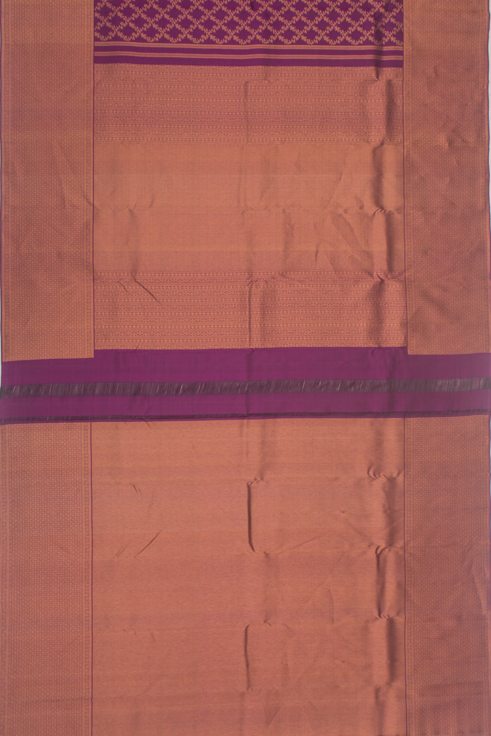 Kanchipuram Silk Jaal Purple Saree