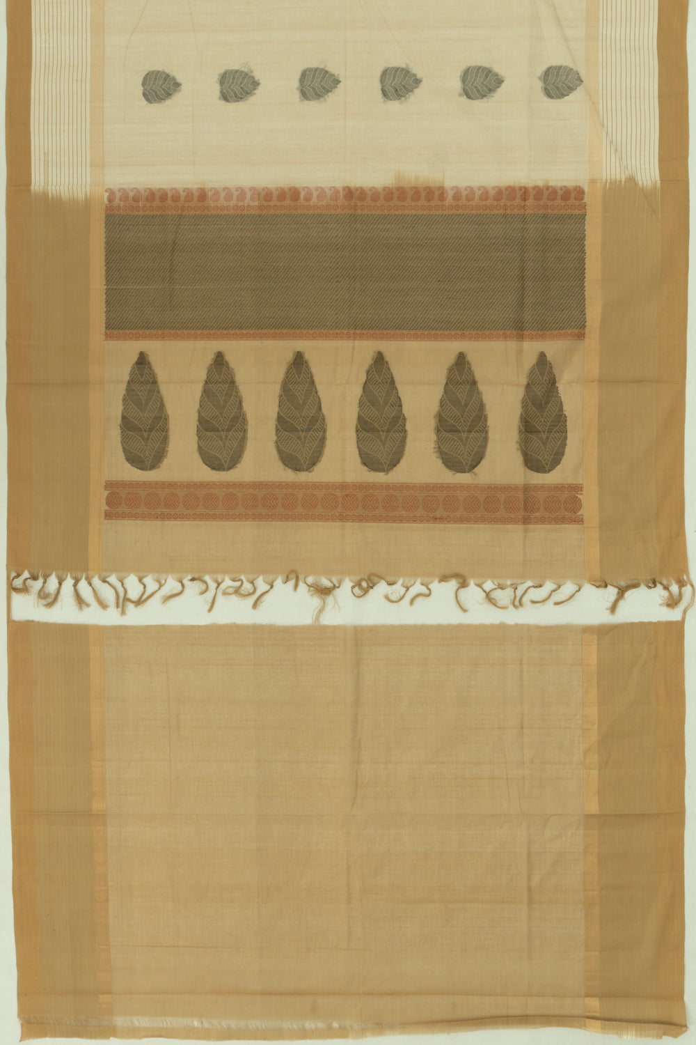 Chettinad Cotton Butta Cream Saree