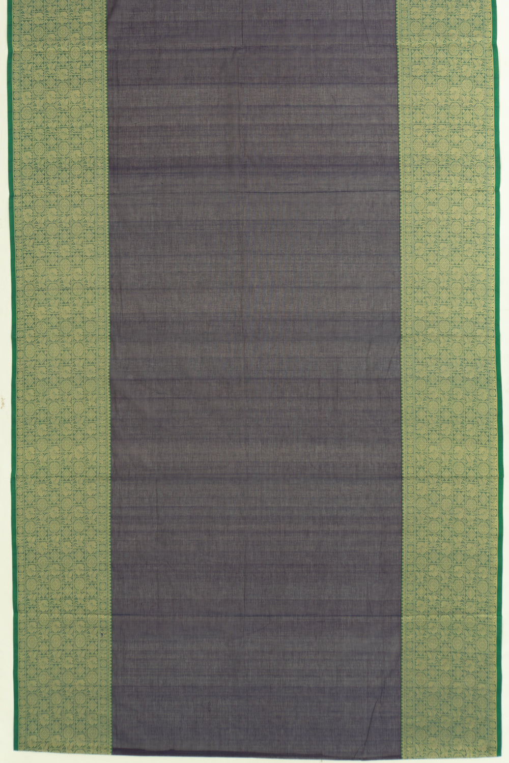 Chettinad Cotton Plain Royal Blue Saree