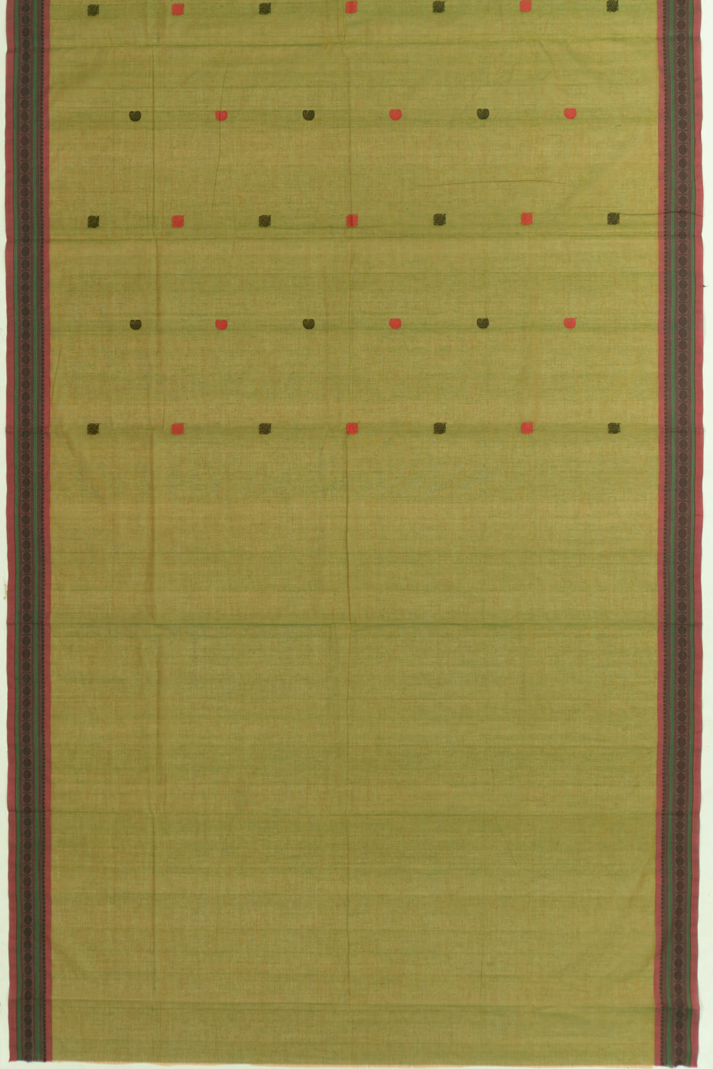 Chettinad Cotton Butta Green Saree