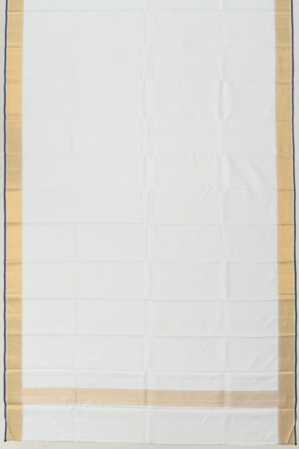 Kanchipuram Silk Plain White Dhoti And Kanduva