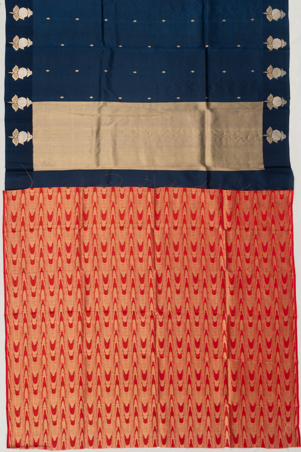 Banarasi Katan Silk Butta Blue Saree
