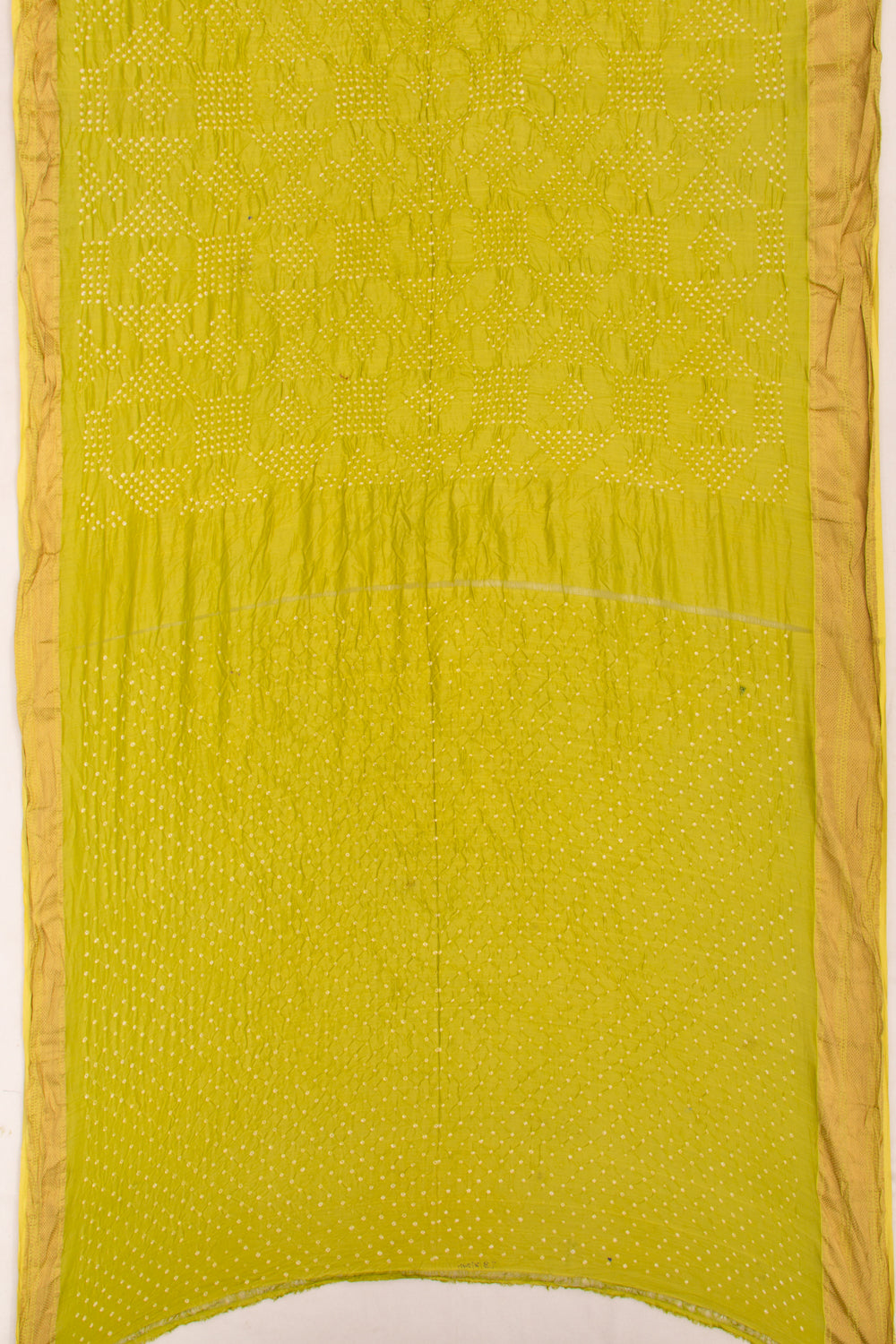 Chiniya Silk Bandhani Mehendi Green Saree