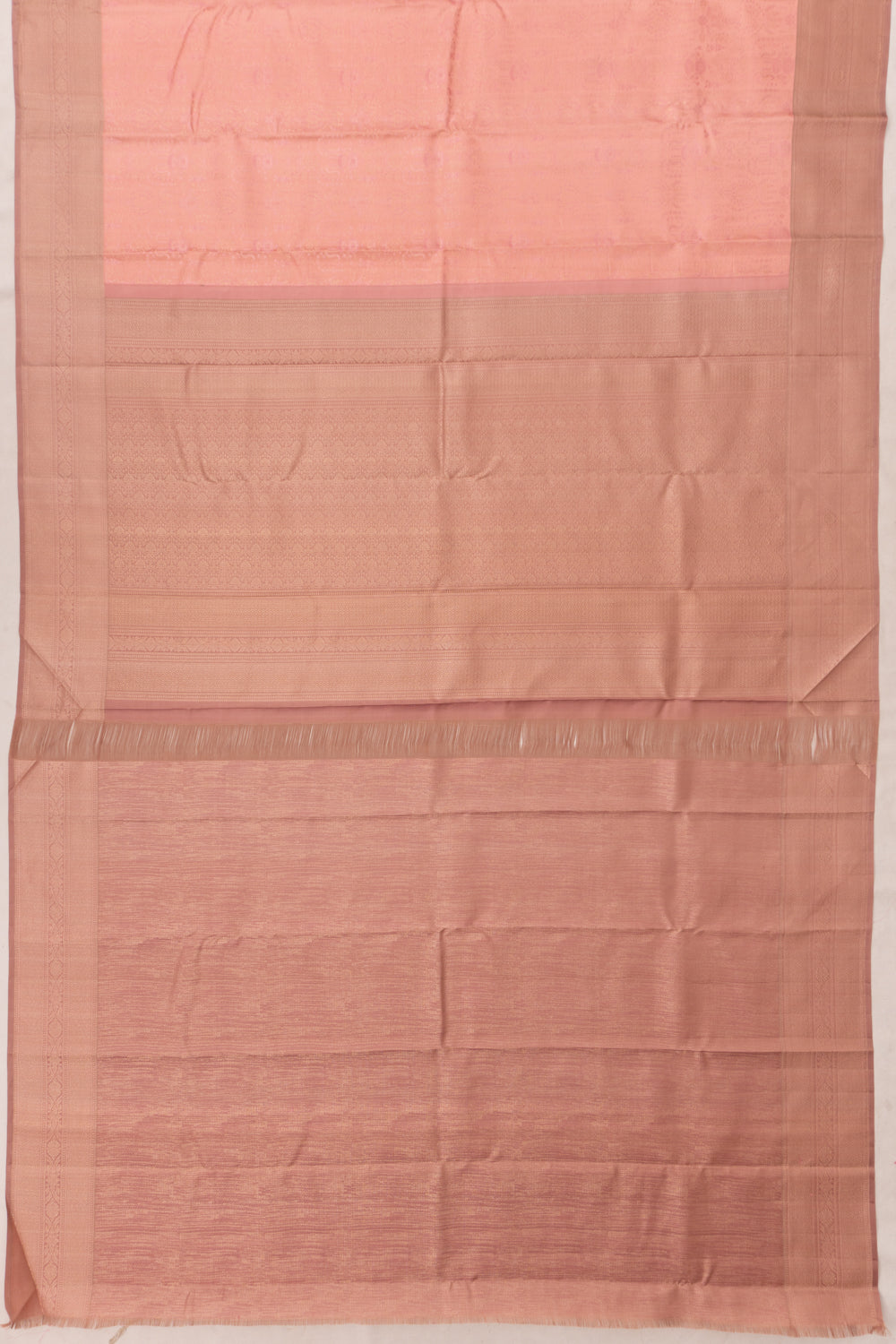 Taranga Kanchi Silk Brocade Peach Saree