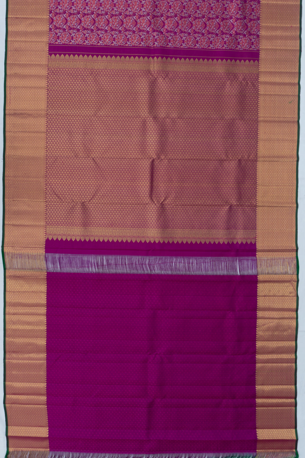Kanchipuram Silk Brocade Purple Saree