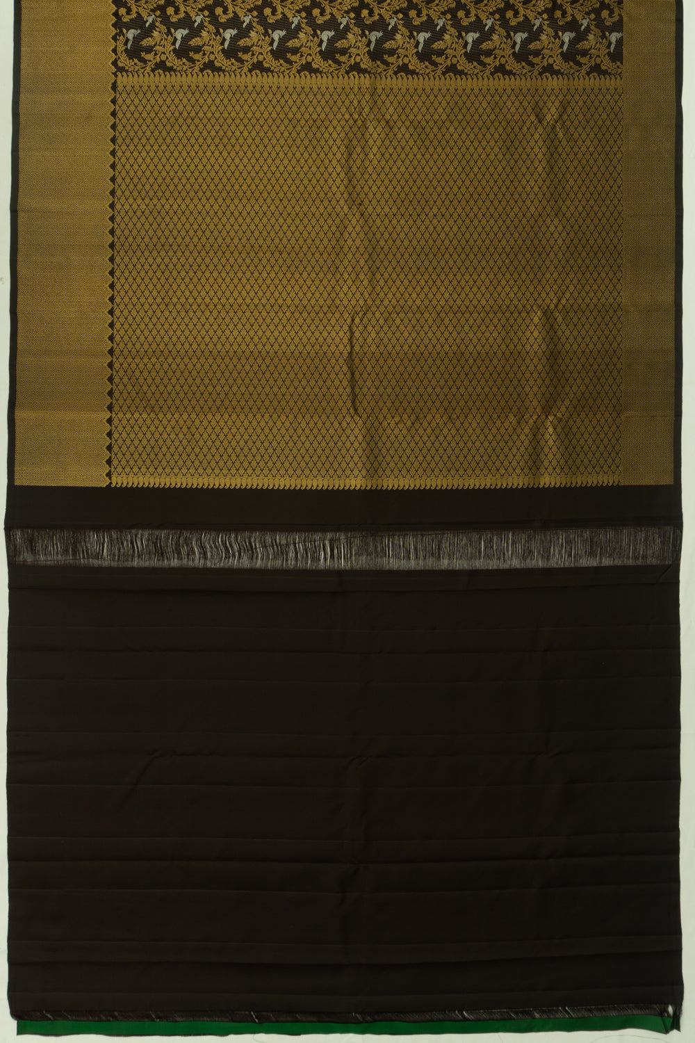 Kanchipuram Silk Brocade Black Saree