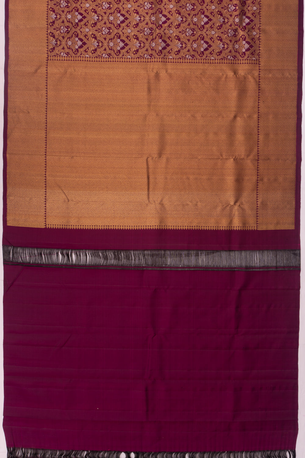 Kanchipuram Silk Brocade Purple Saree