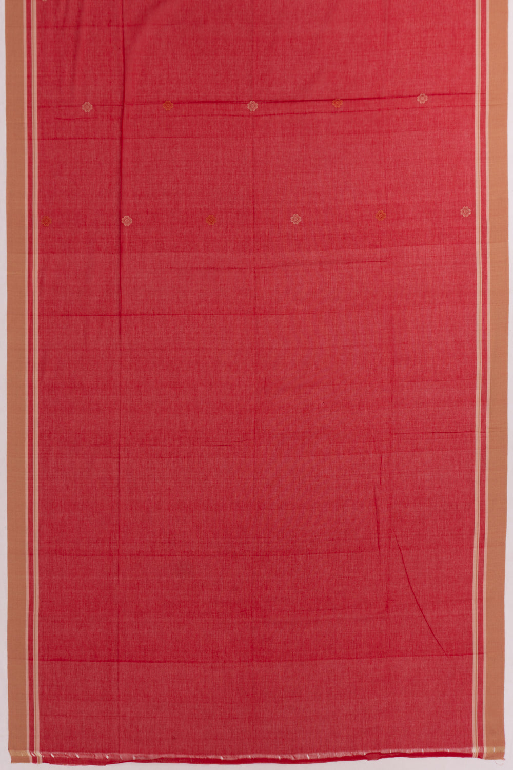 Phulia Cotton Butta Red Saree