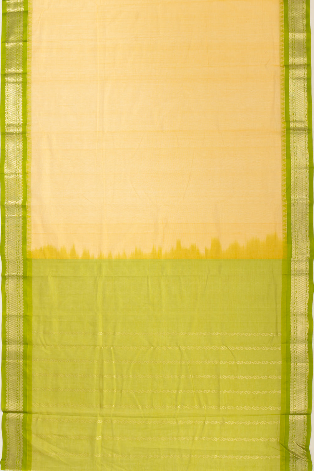 Mangalagiri Cotton Plain Cream Saree