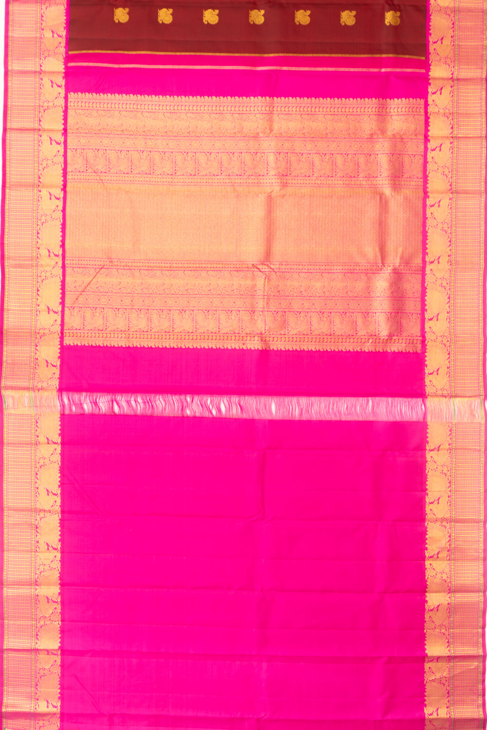 Kanchipuram Silk Butta Maroon Saree
