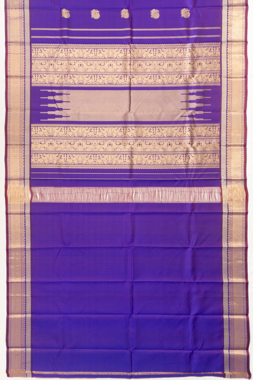Kanchipuram Silk Butta Violet Saree
