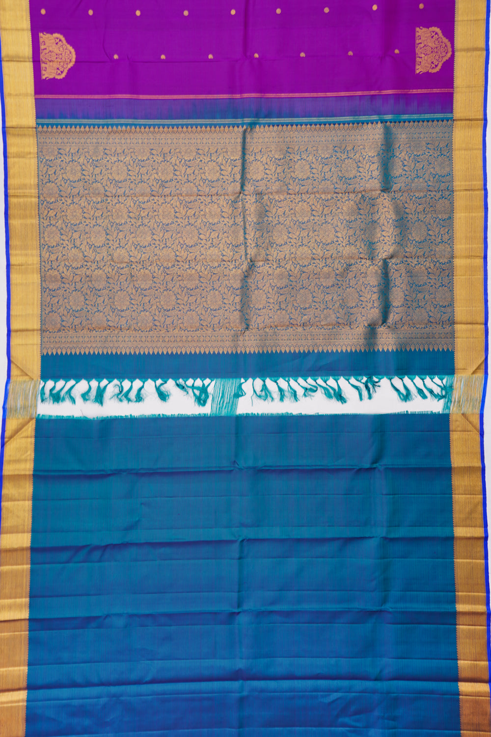 Kanchipuram Silk Butta Violet Saree