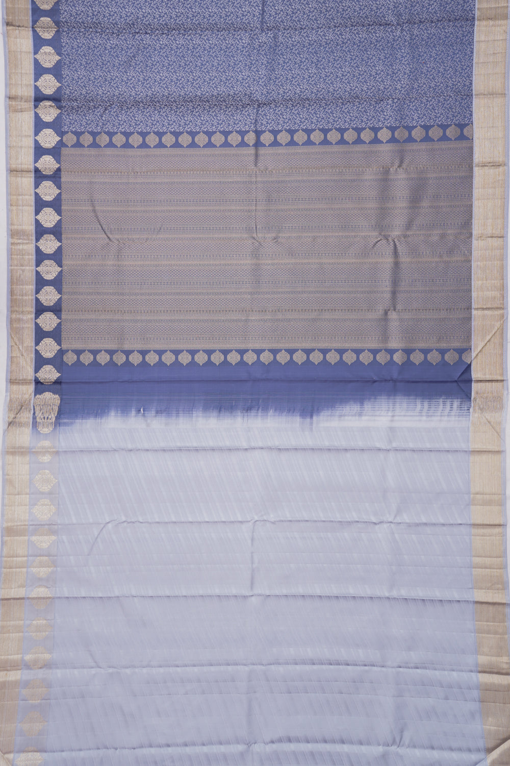 Kanchipuram Silk Brocade Blue Saree