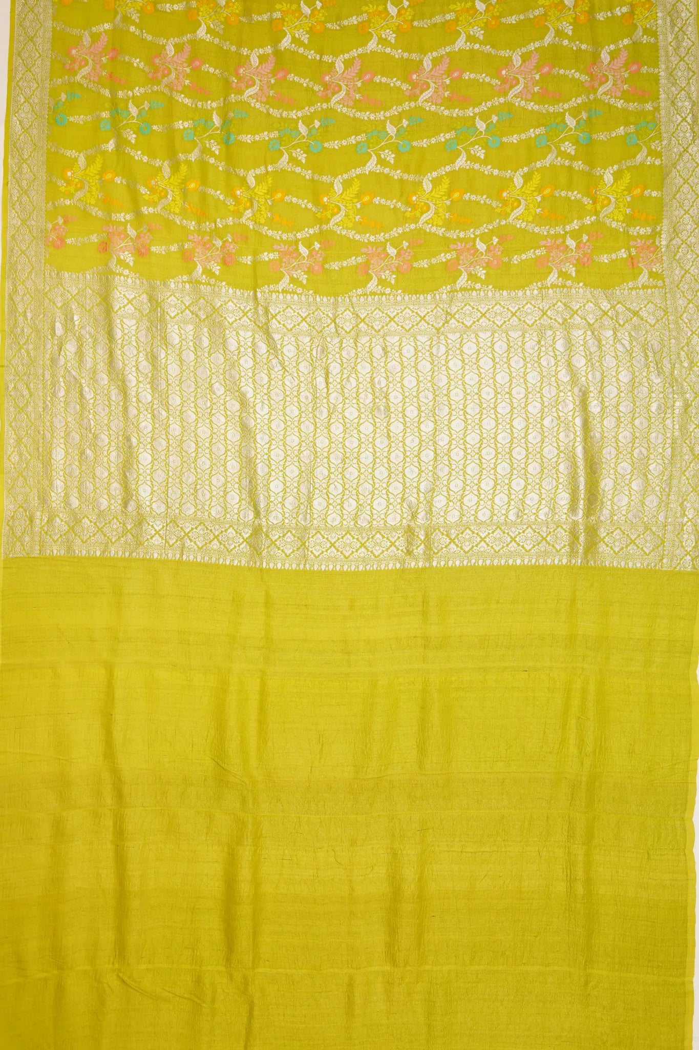 banarasi-tussar-georgette-jaal-mehendi-green-saree-1214950661