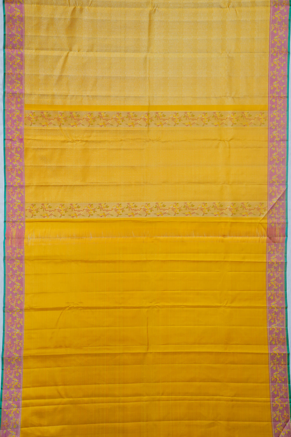 Kanchipuram Silk Tissue Brocade Gold Saree