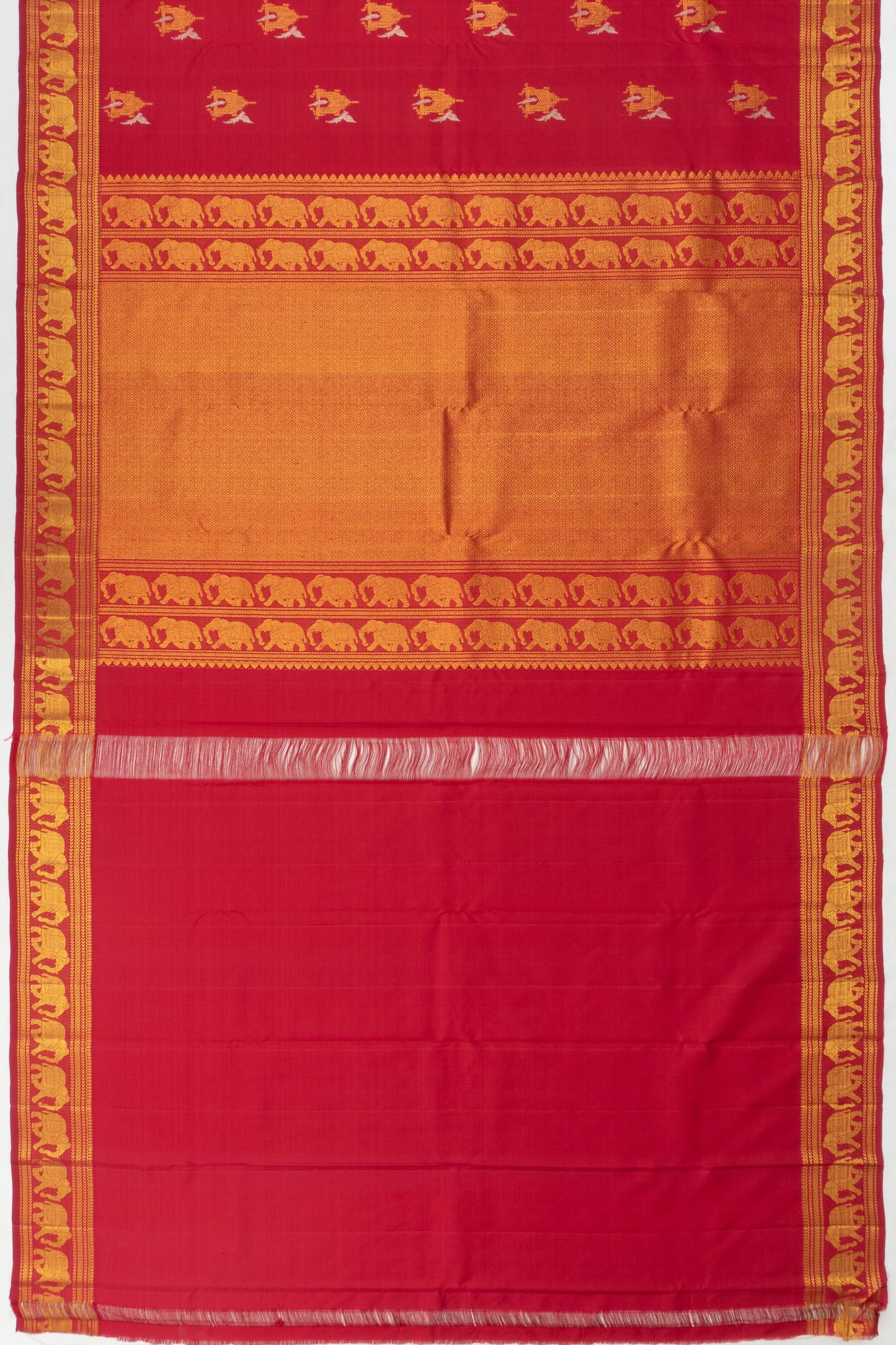 Kanchipuram Silk Butta Red Saree