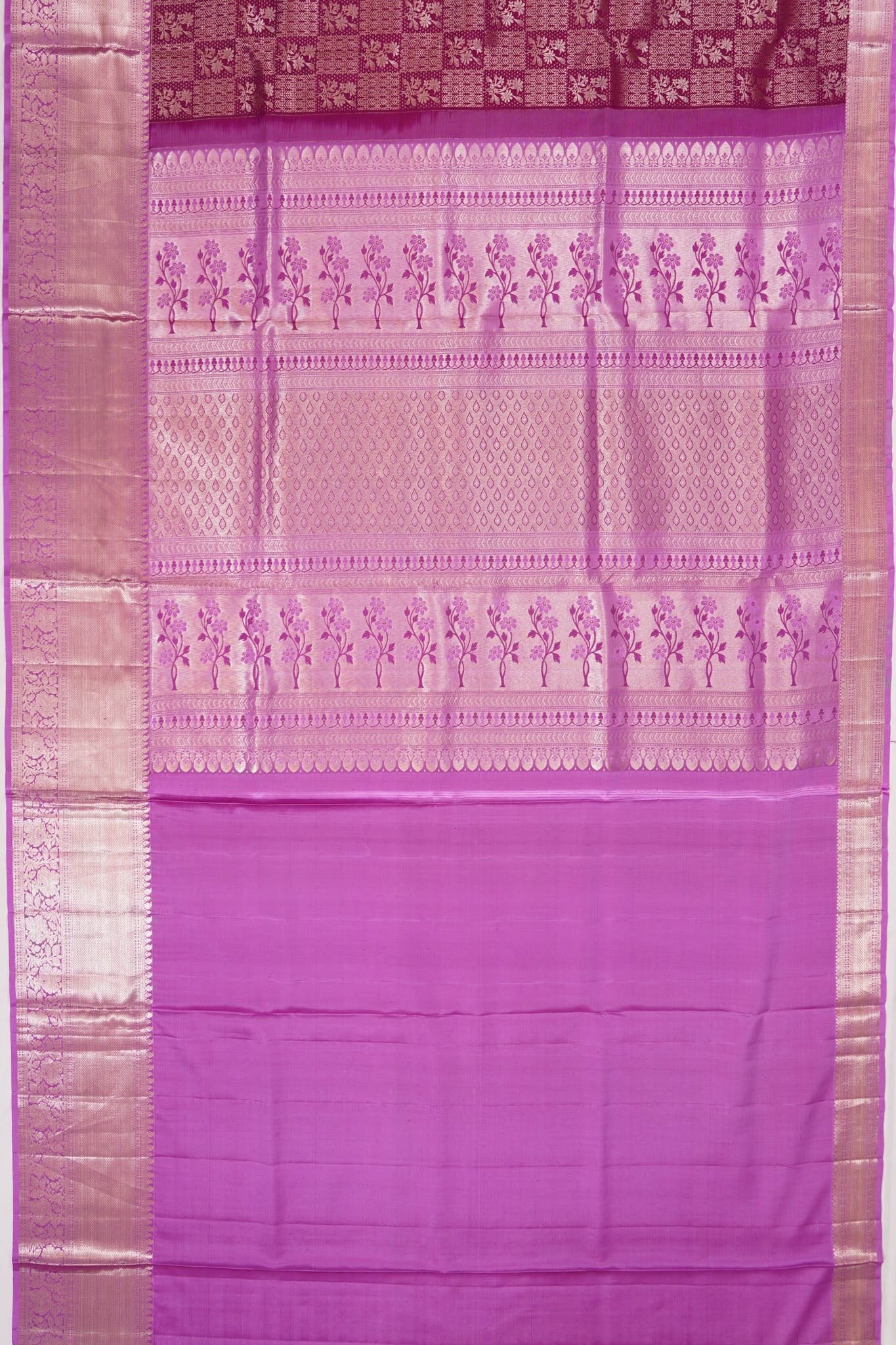 Taranga Kanchi Silk Brocade Purple Saree