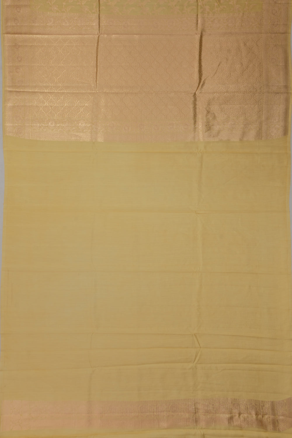 Banarasi Katan Silk Jaal Yellow Saree