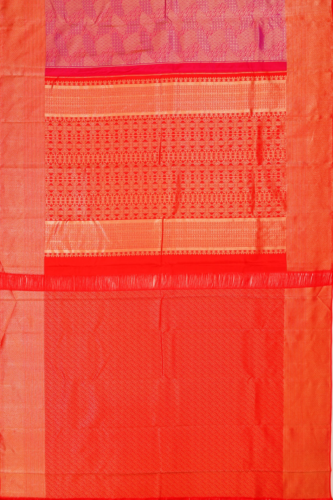 Taranga Kanchi Silk Brocade Rani Pink Saree