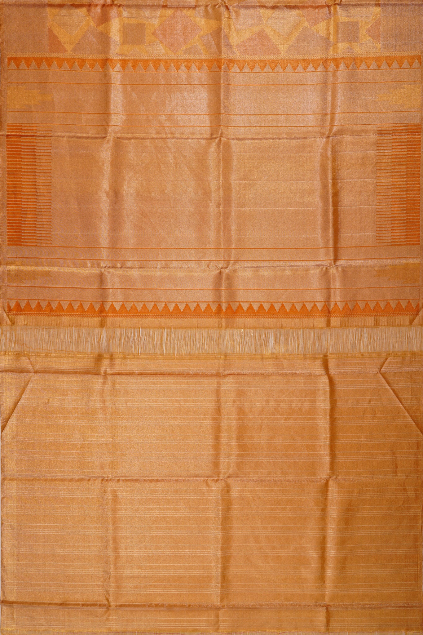 Kanchipuram Silk Tissue Brocade Gold Saree