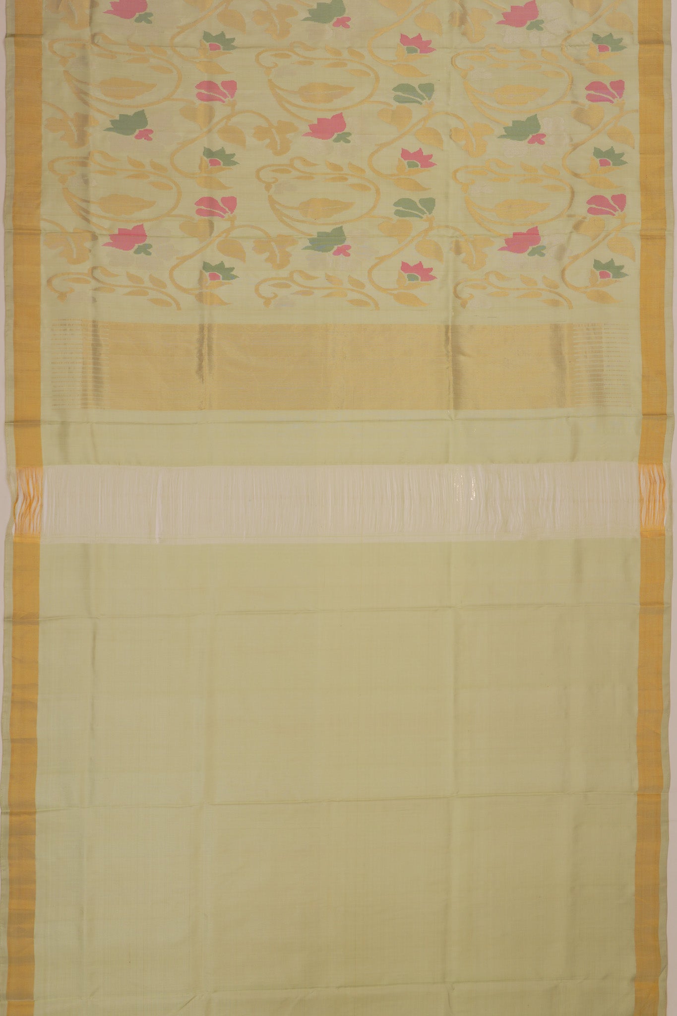 Uppada Silk Jamdani Jaal Cream Saree
