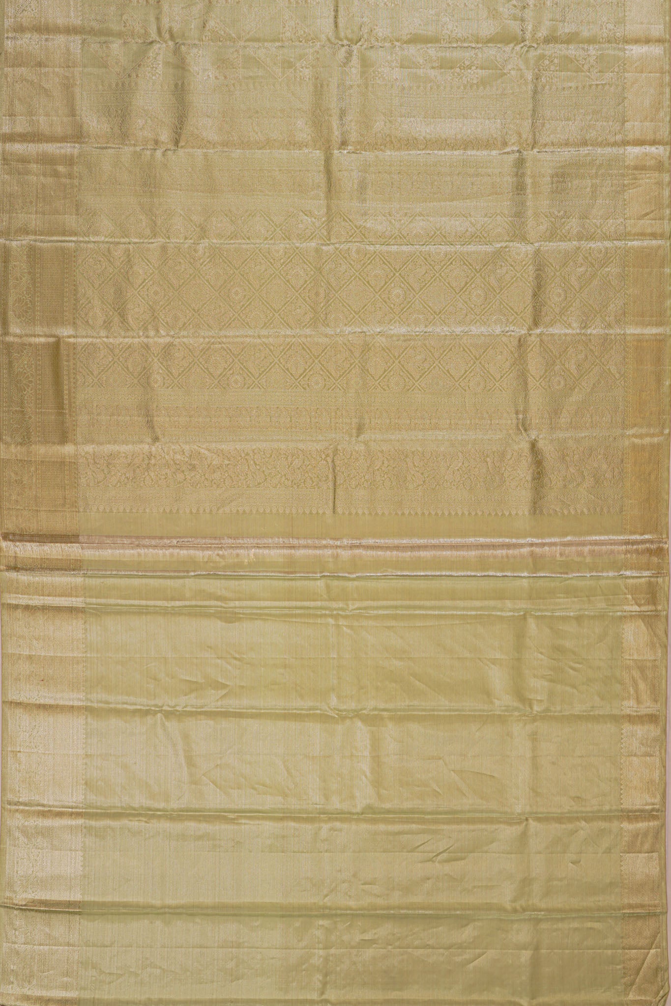 Taranga Kanchi Silk Tissue Brocade Pastel Green Saree