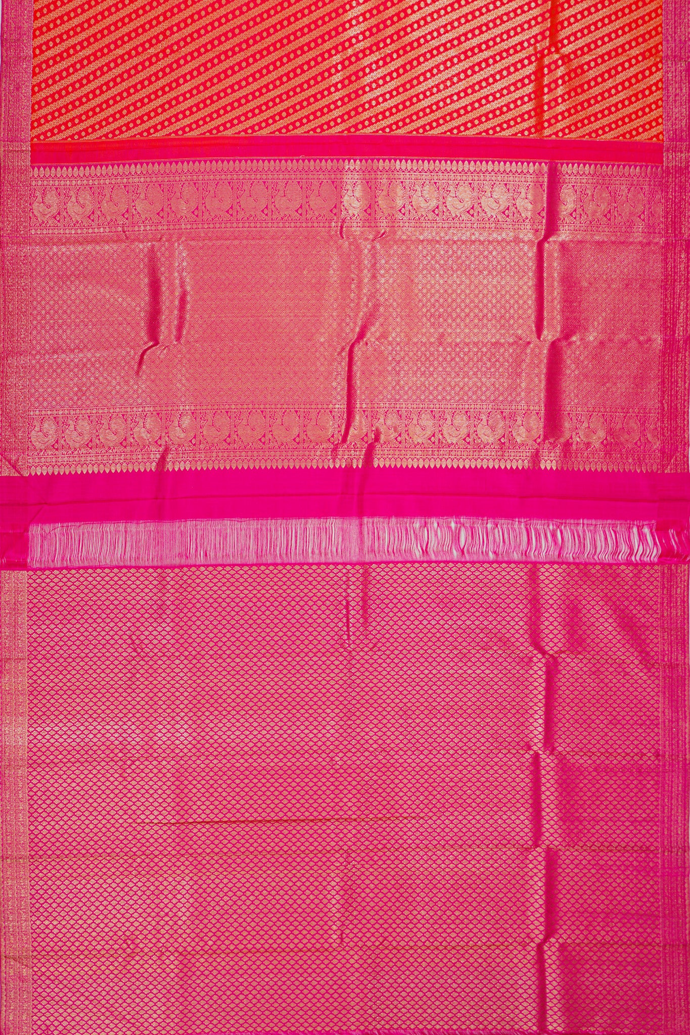 Kanchipuram Silk Brocade Red Saree