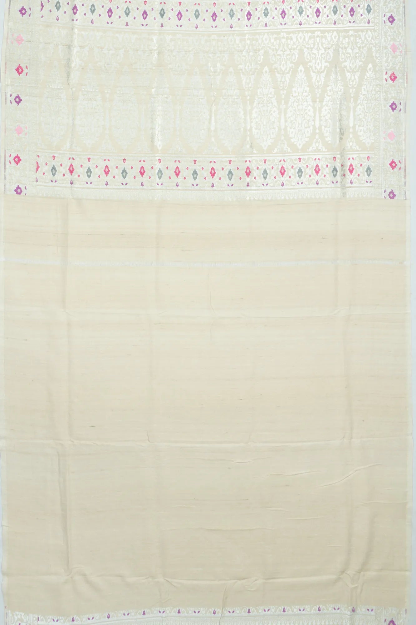 Banarasi Tussar Georgette Jaal Beige Saree