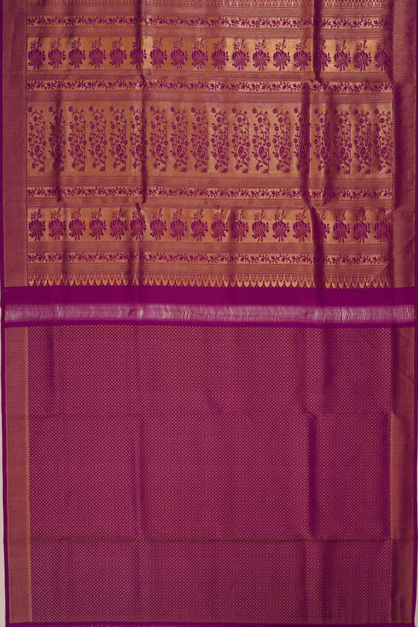Taranga Kanchi Silk Brocade Purple Saree