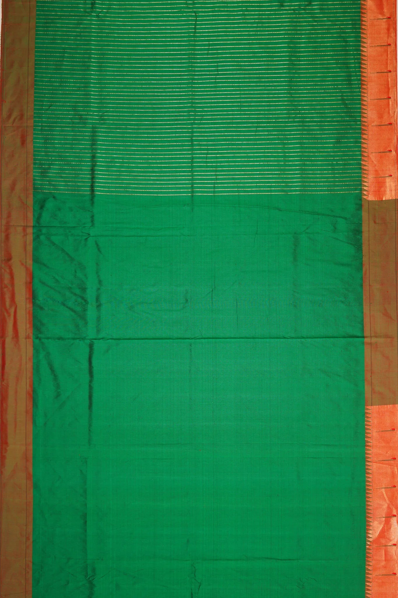 paithani-silk-butta-dark-green-saree-with-single-muniya-border-1215811139