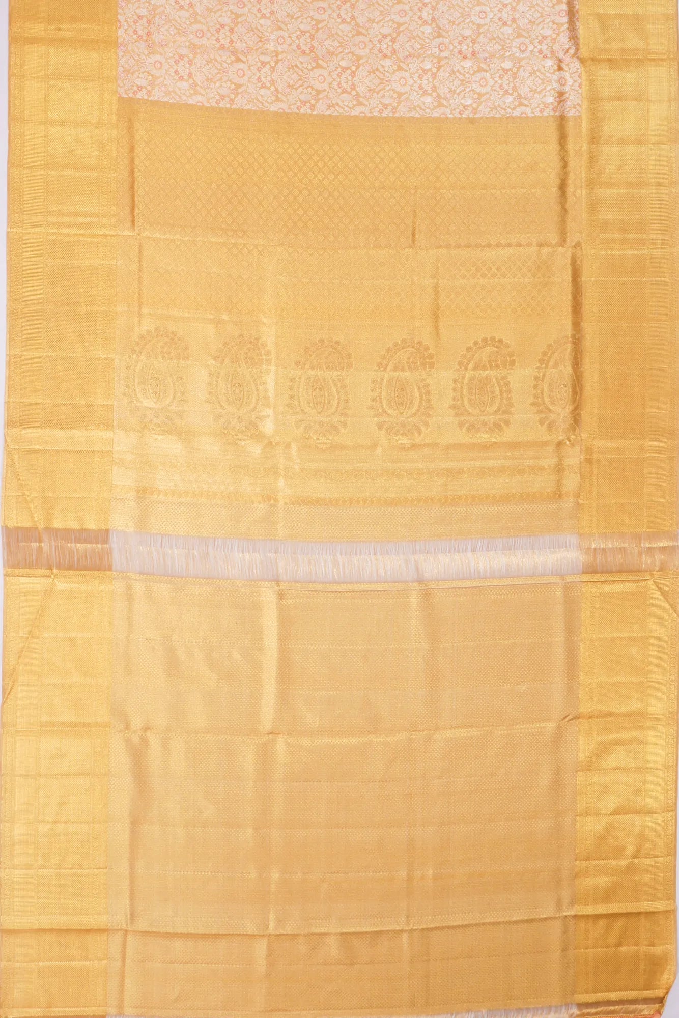 Kankatala Kanchipuram Silk Tissue Brocade Gold Saree g2