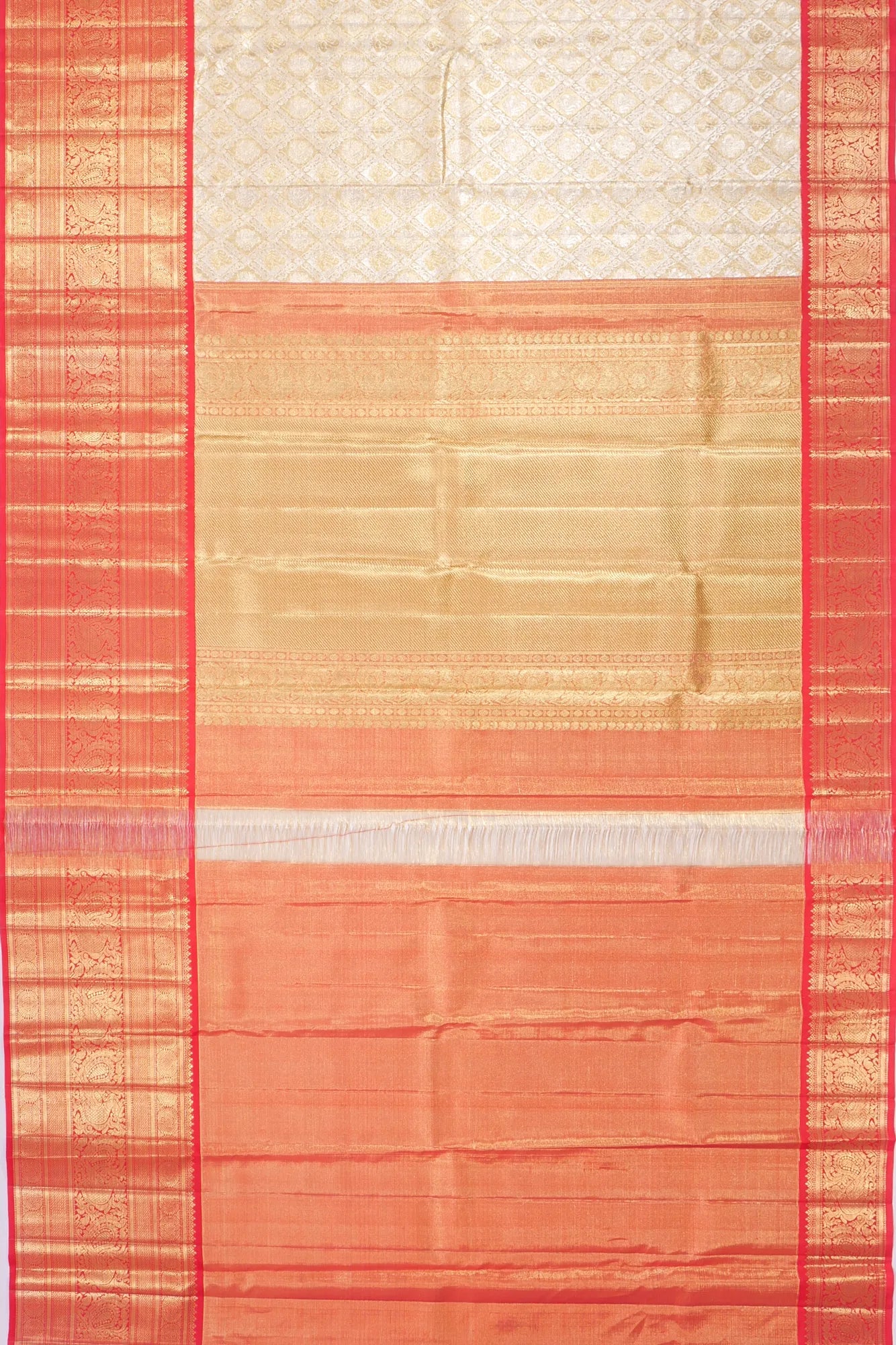 Kankatala Kanchipuram Silk Tissue Brocade Gold Saree g2