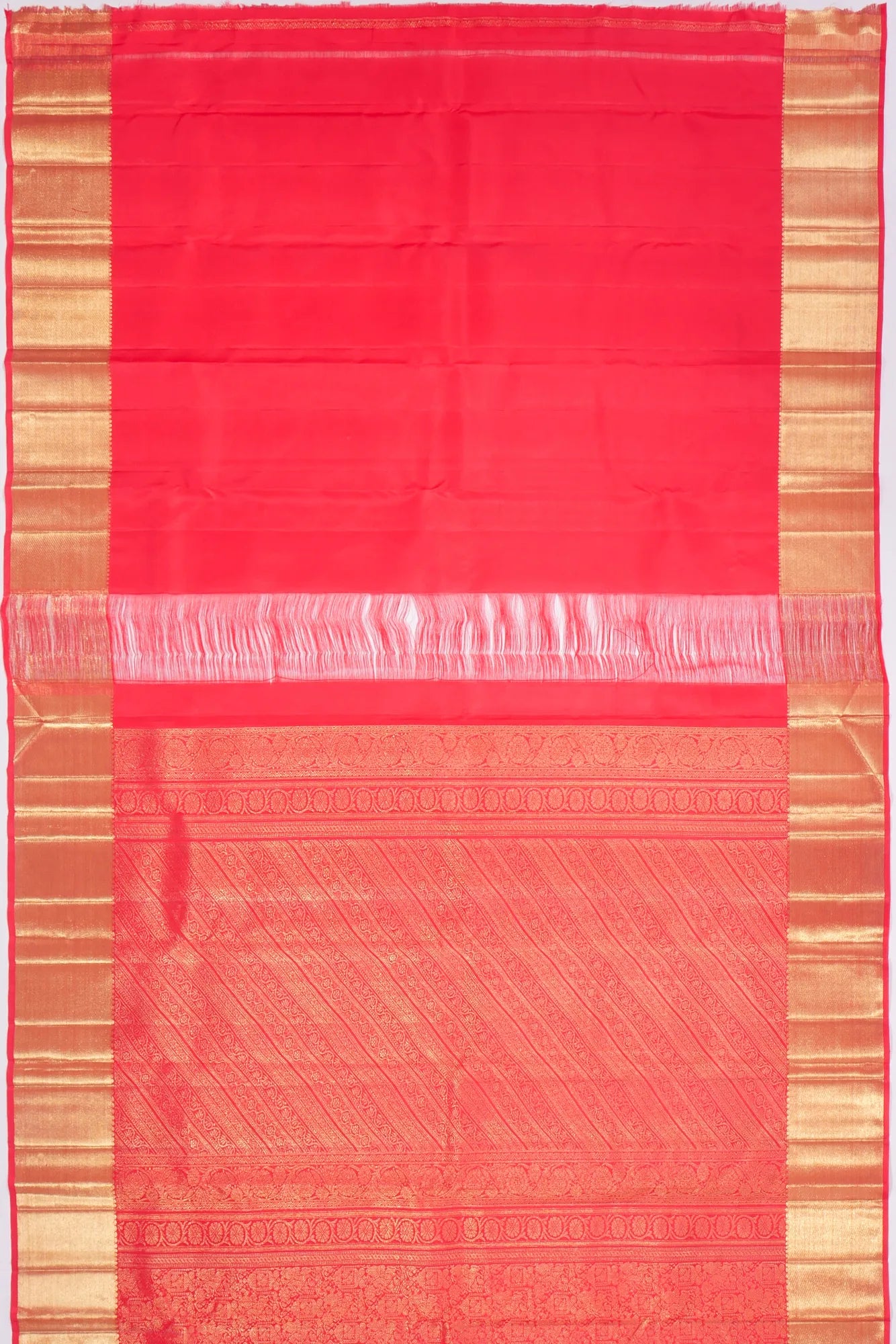Kankatala Kanchipuram Silk Brocade Red Saree g2