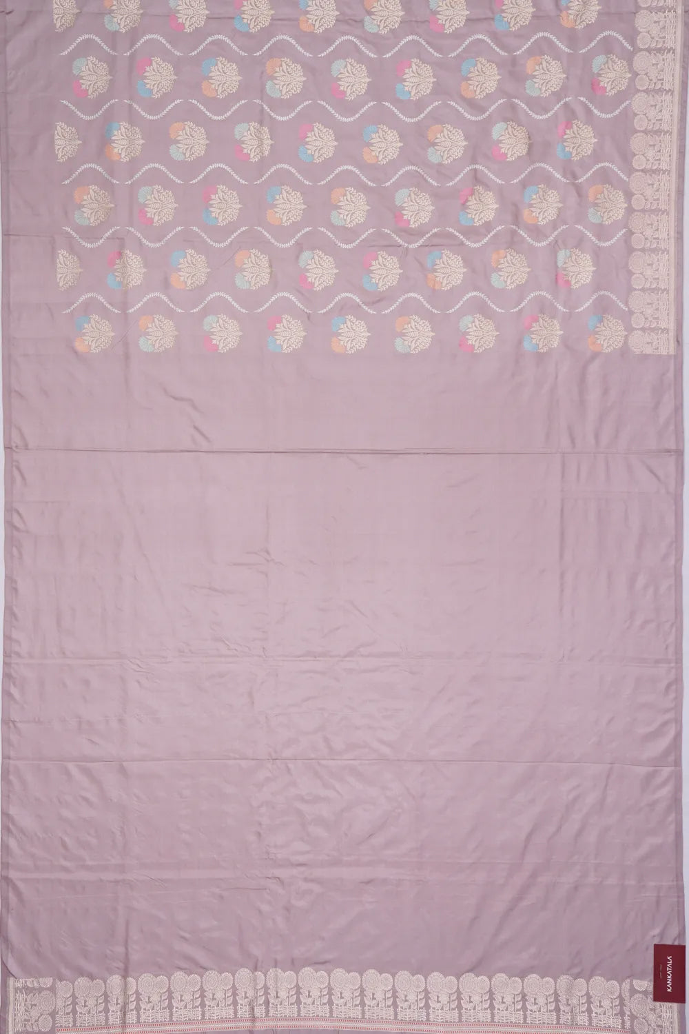 Banarasi Silk Butta Lilac Saree