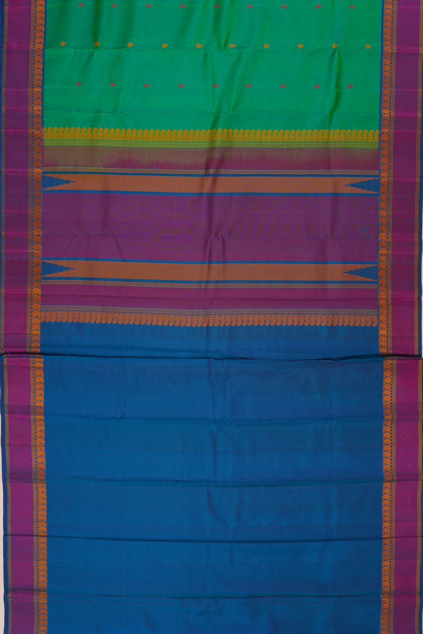 Taranga Kanchi Silk Butta Green Saree
