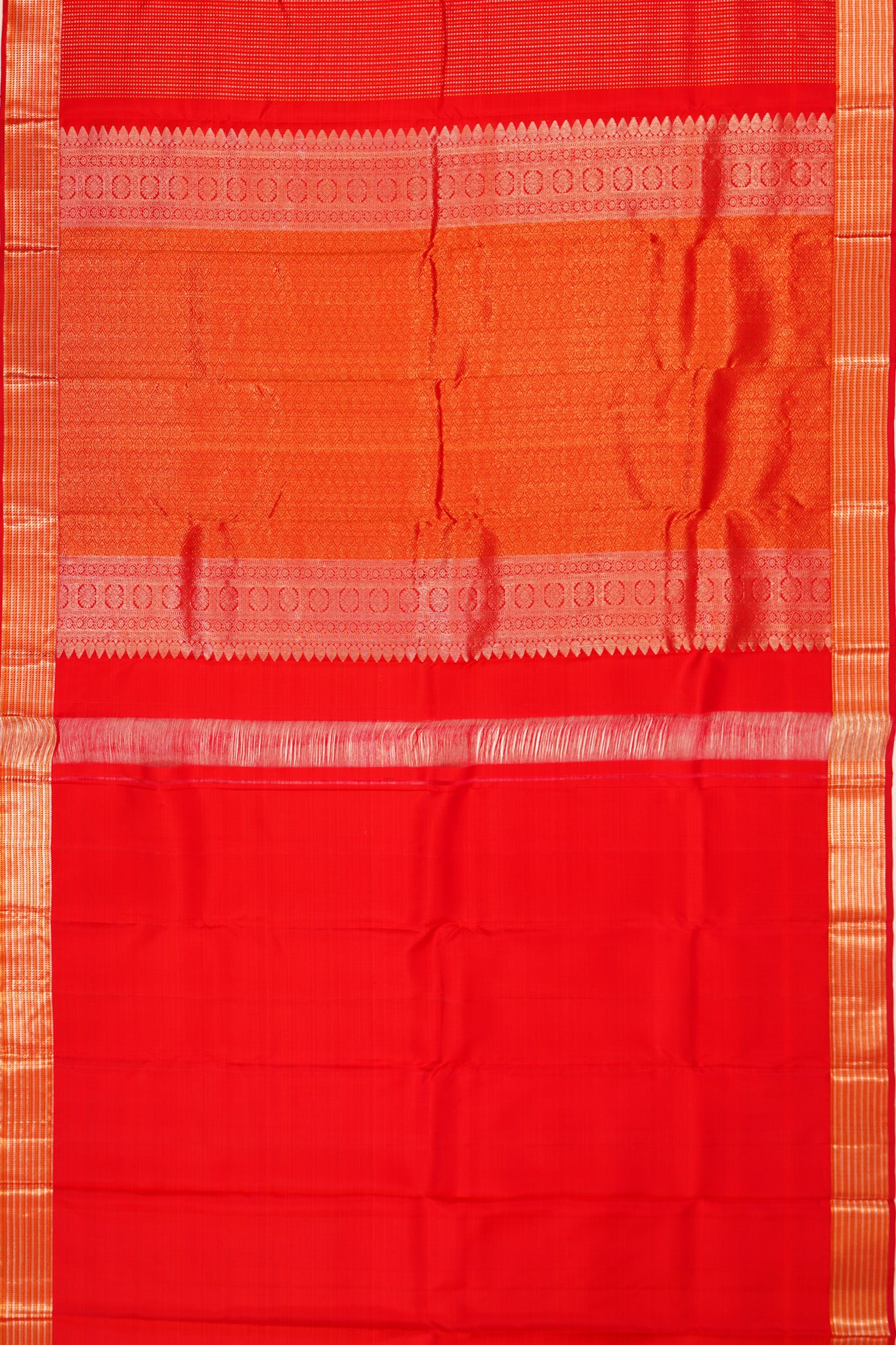 Kanchipuram Silk Brocade Red Saree