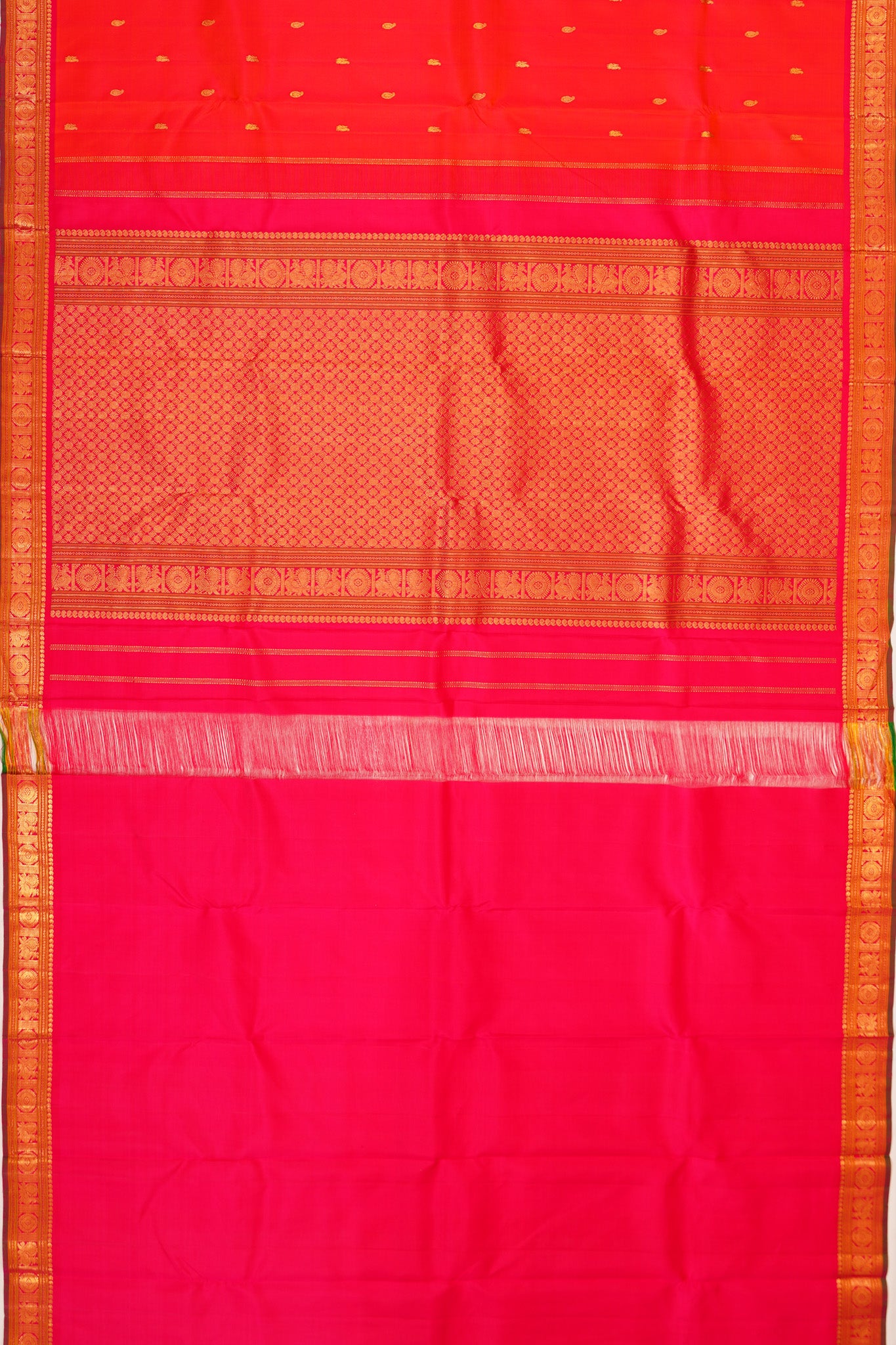 Kanchipuram Silk Butta Red Saree
