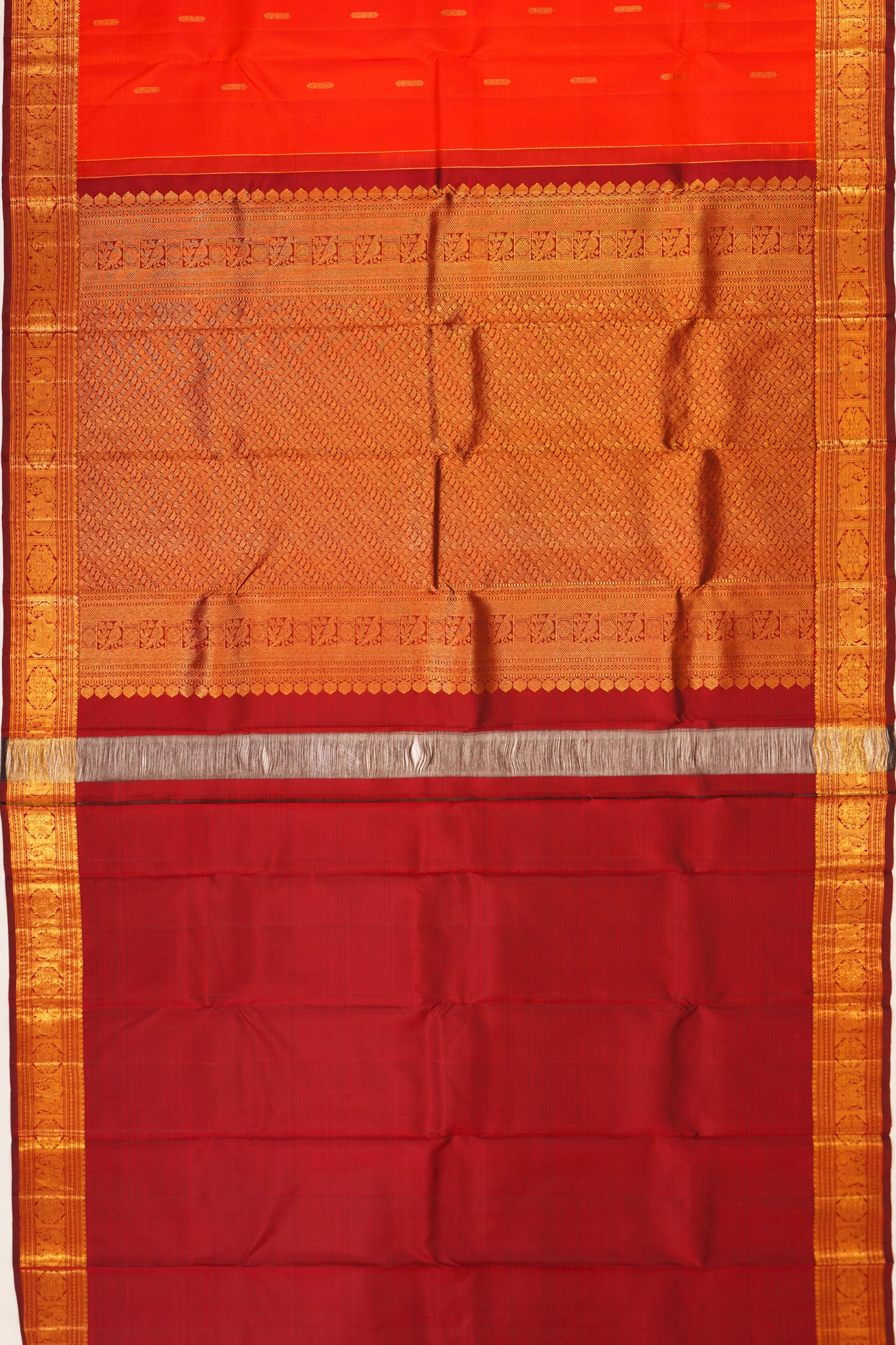 Kanchipuram Silk Butta Red Saree