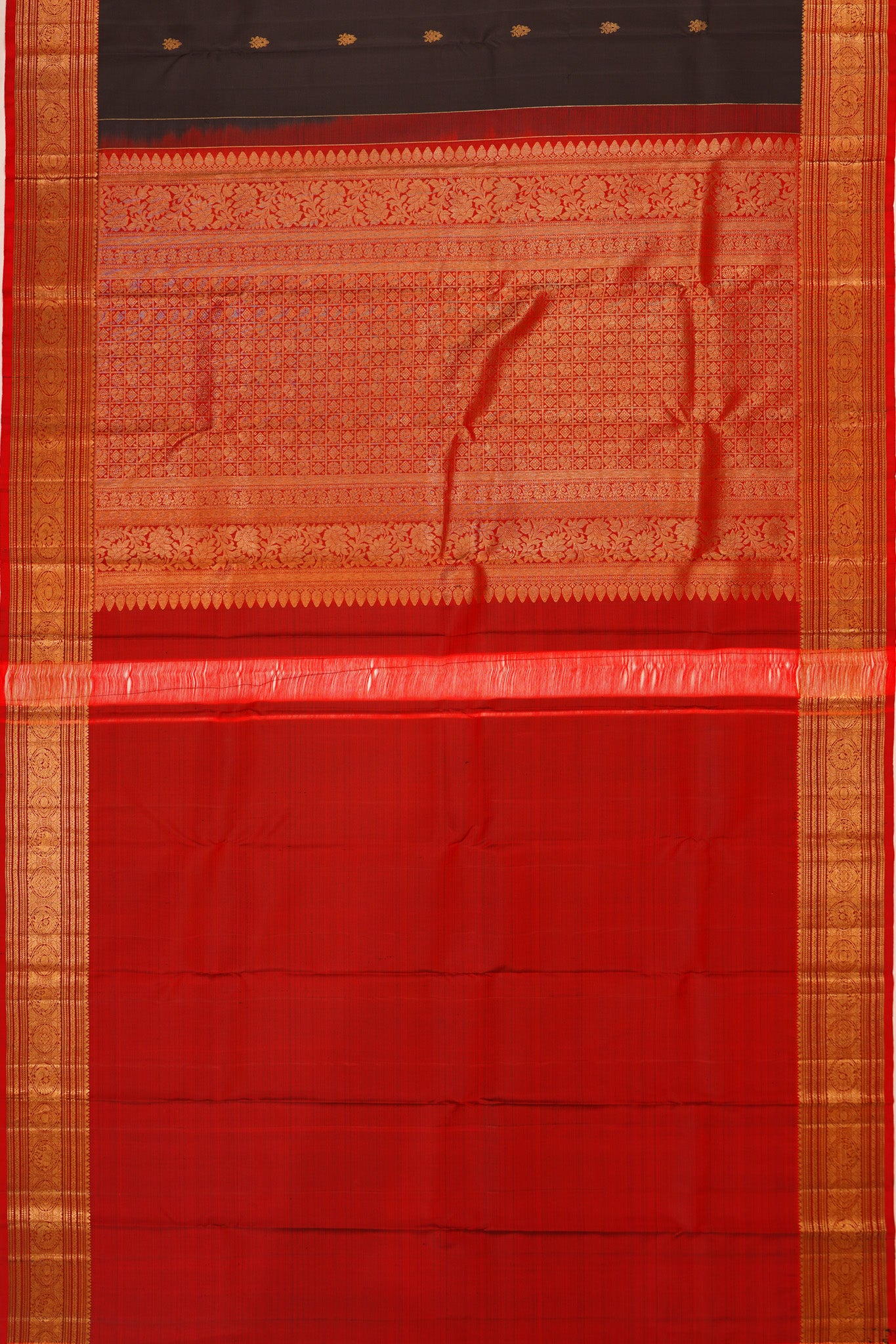 Taranga Kanchi Silk Butta Black Saree