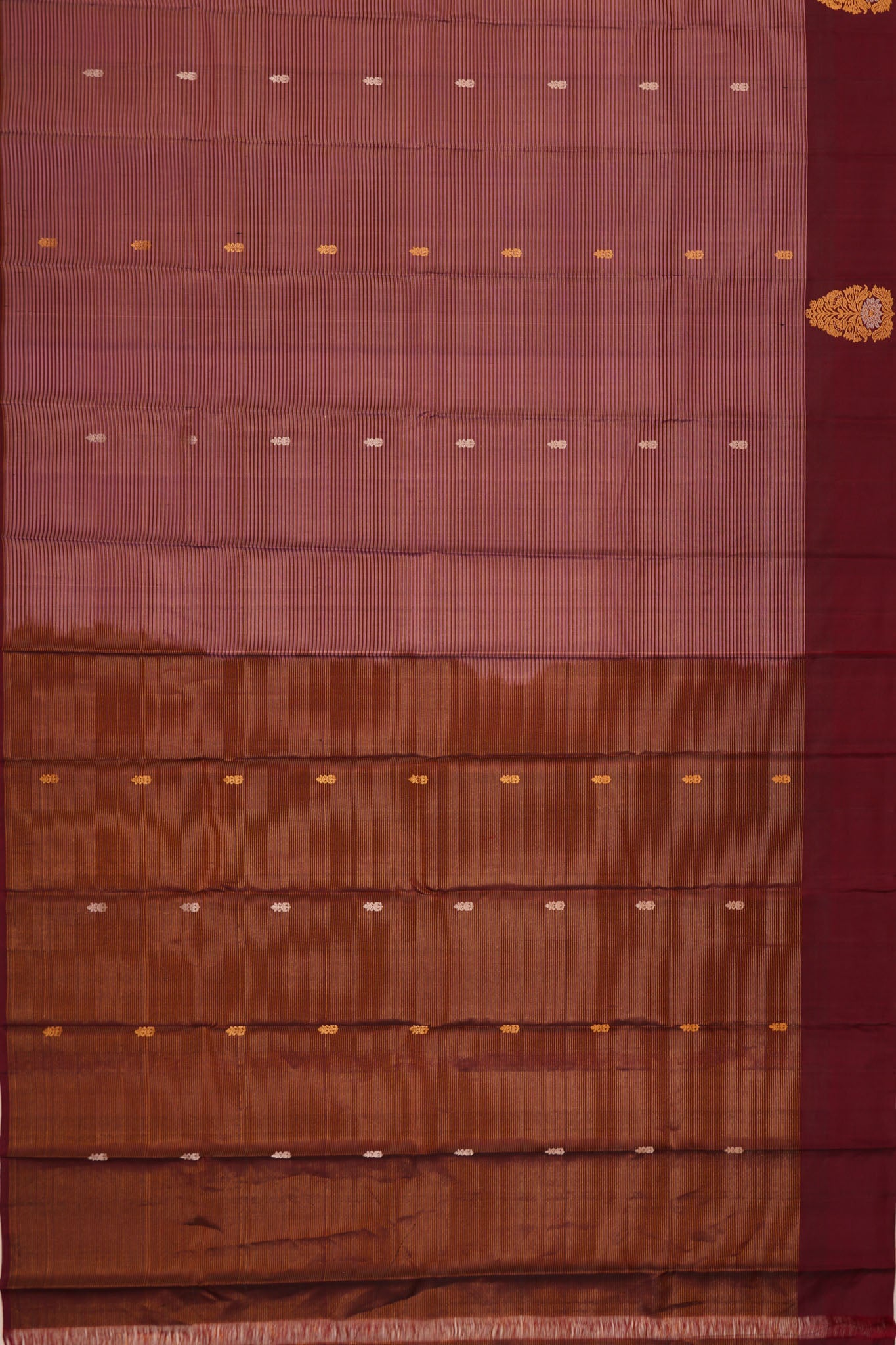 Taranga Kanchi Silk Line And Butta Lilac Saree