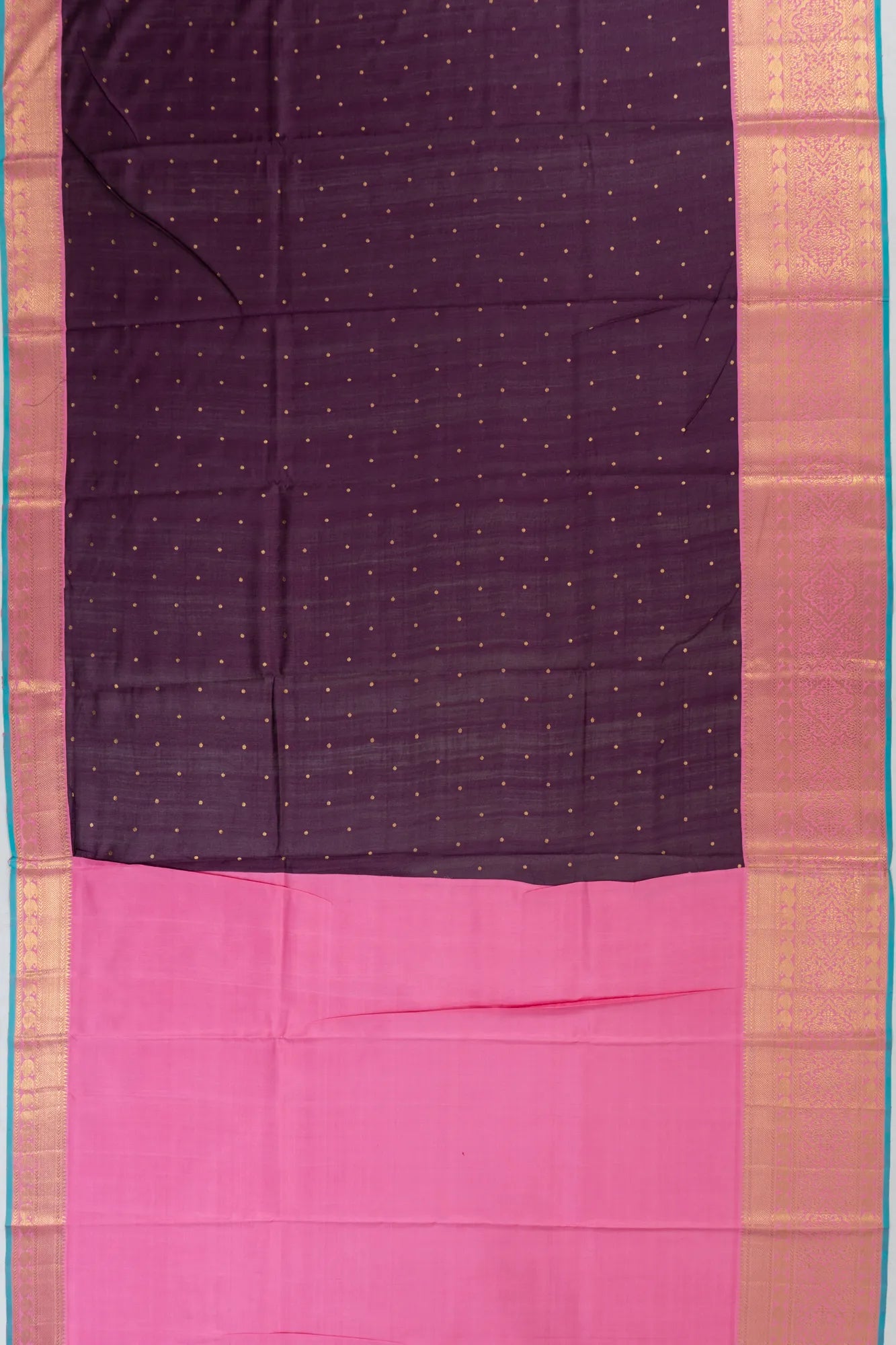 Tussar X Kanchipuram Silk Butta Purple Saree