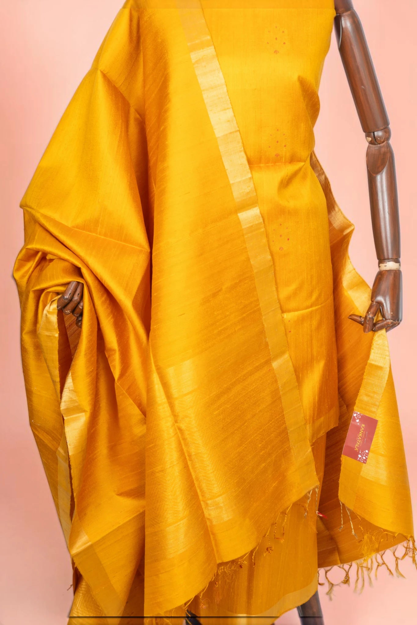 Matka Silk Butta Yellow Salwar Suit Set