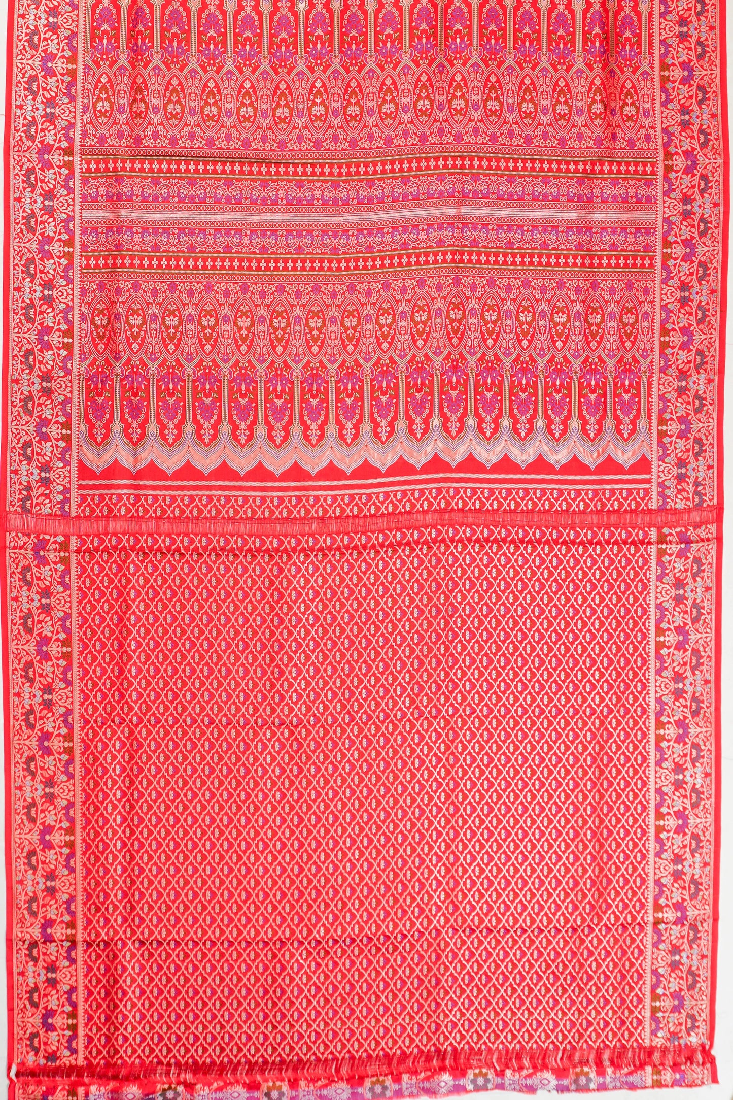 Kanchipuram Silk Brocade Pink Saree
