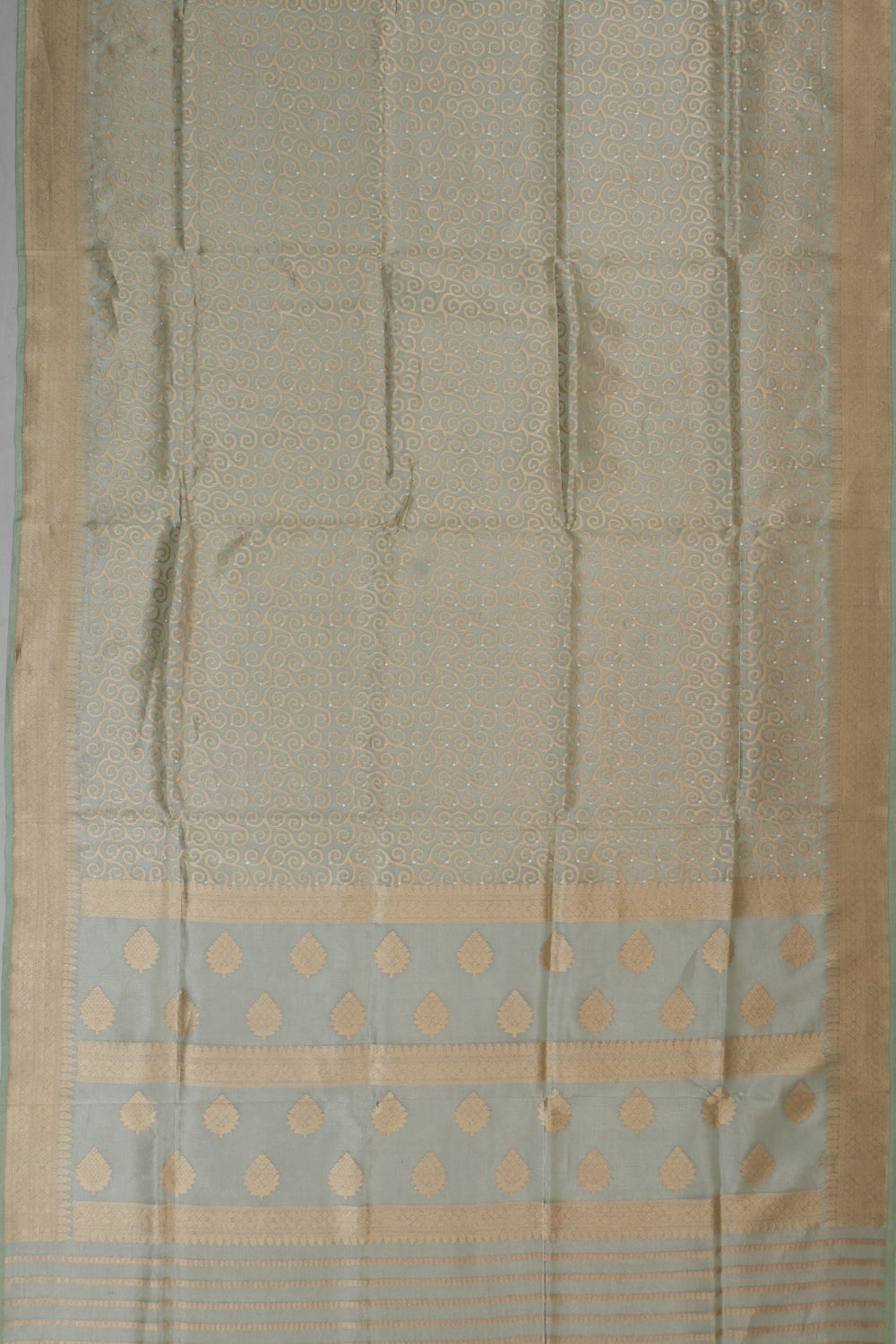 Vaanya Banaras Silk Brocade Sea Green Saree