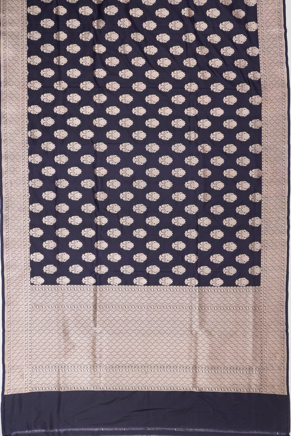 Vaanya Banaras Silk Butta Blue Saree
