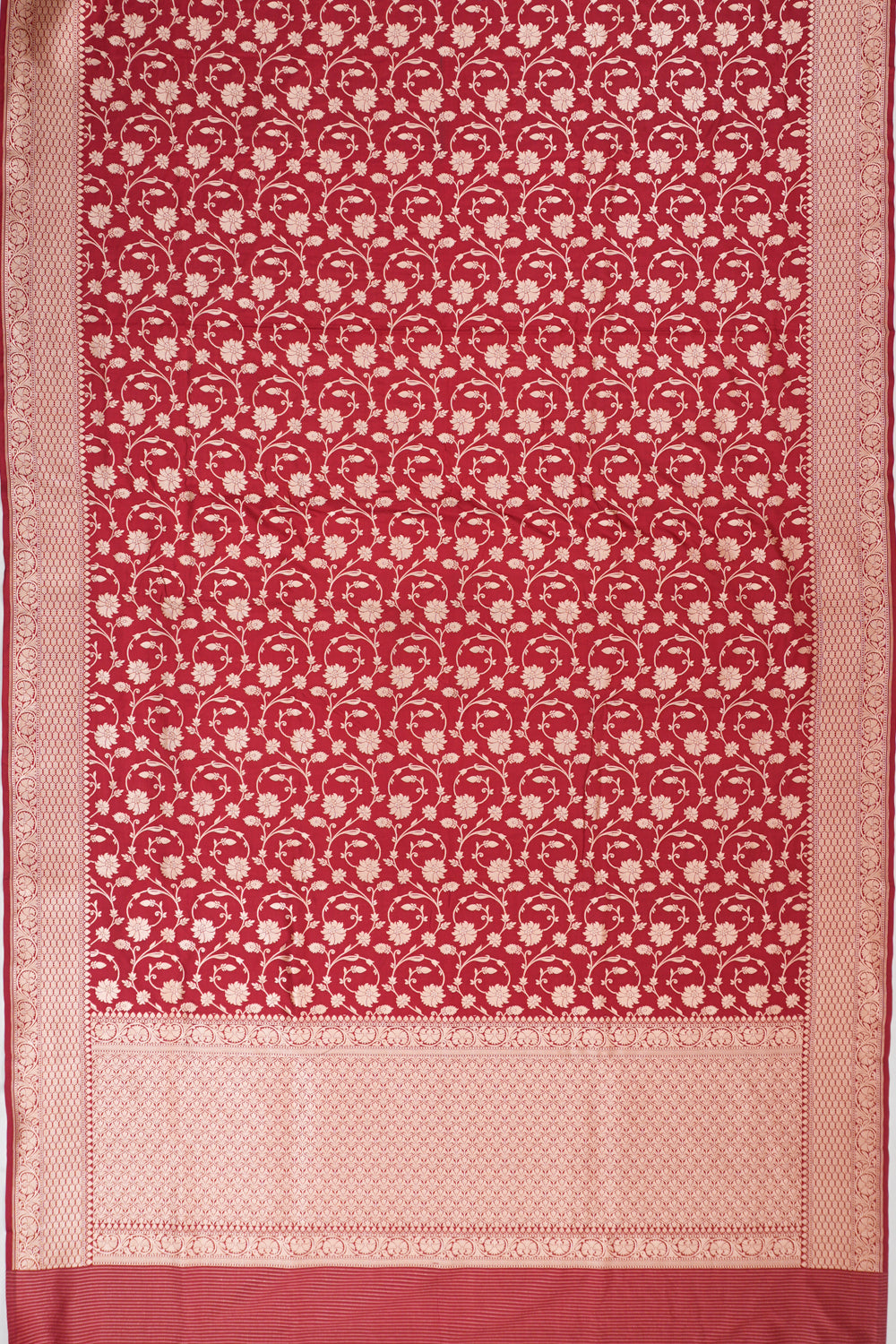 Vaanya Banaras Silk Brocade Red Saree