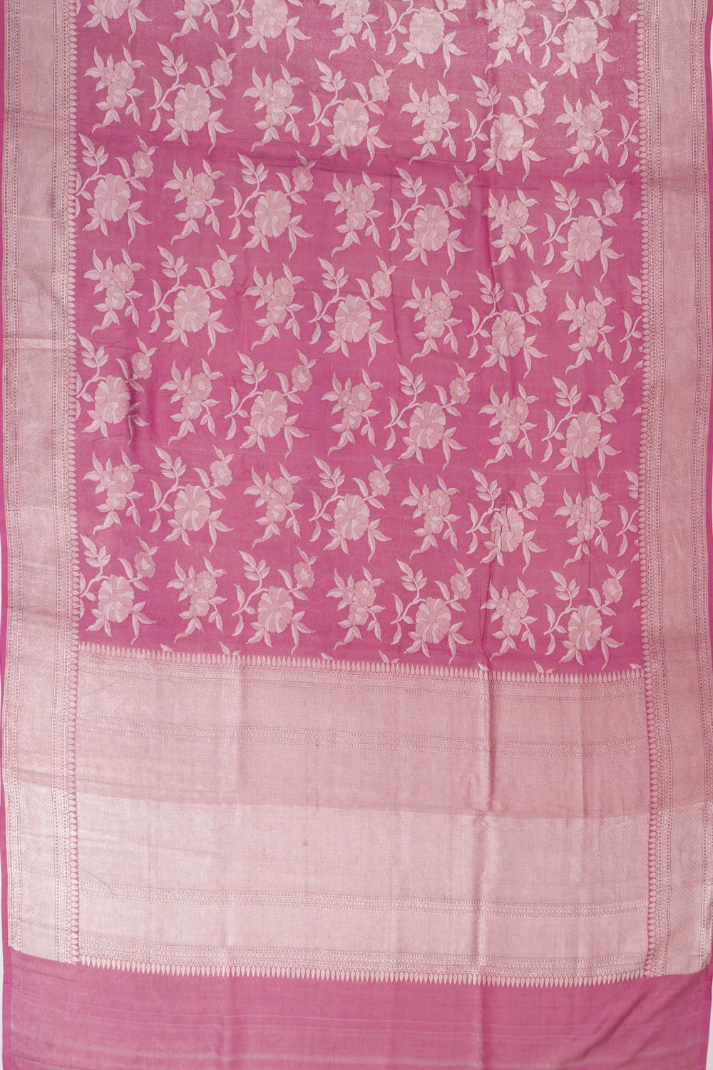 Vaanya Banaras Silk Brocade Pink Saree