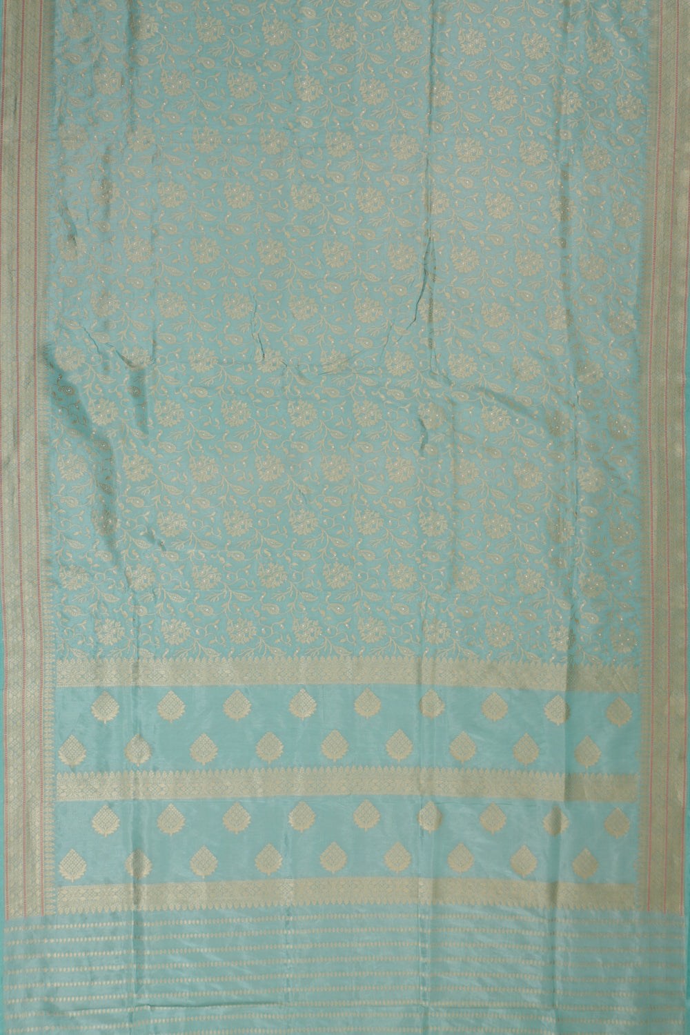 Vaanya Banaras Silk Brocade Blue Saree