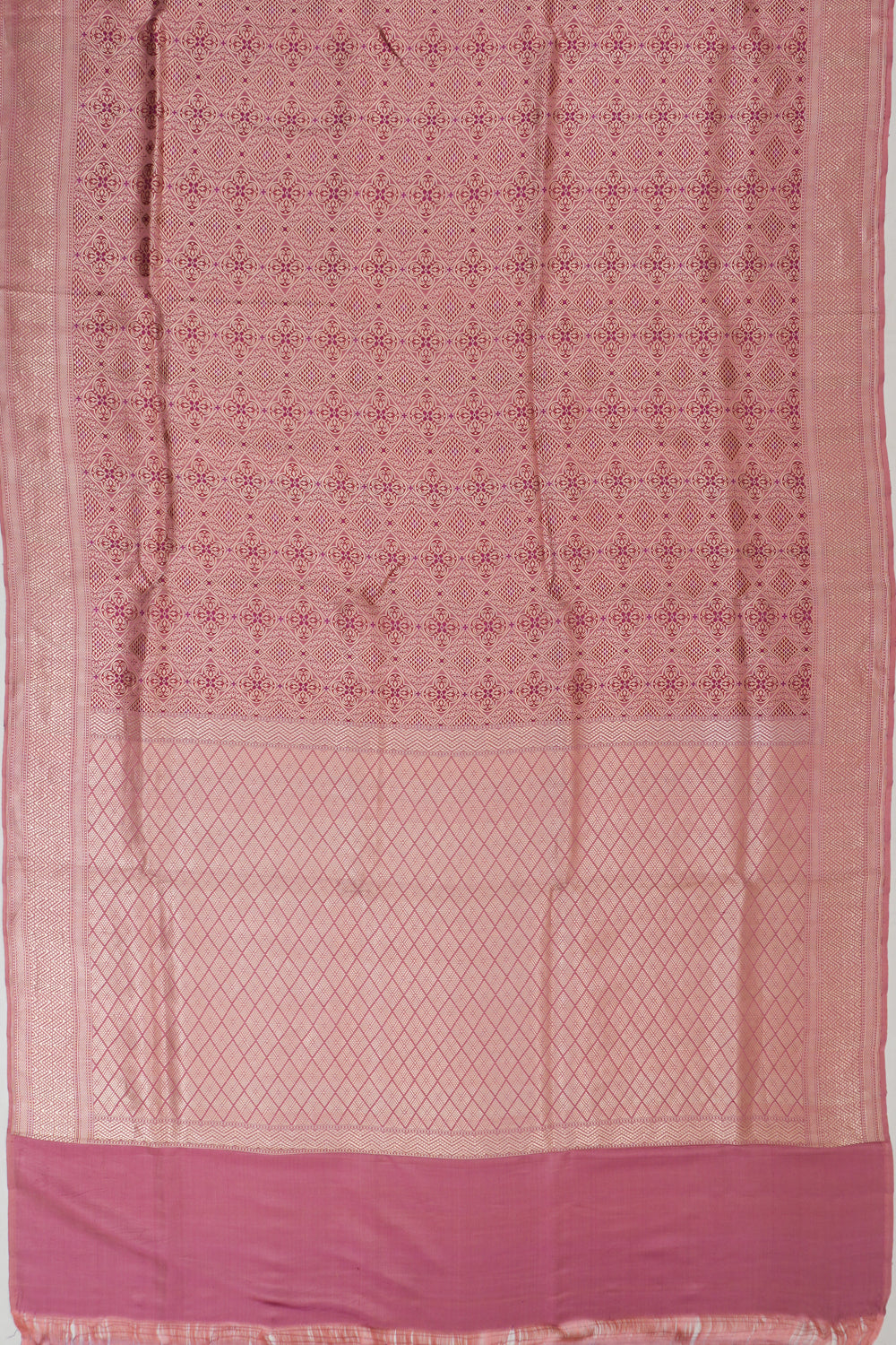 Vaanya Banaras Silk Brocade Pink Saree